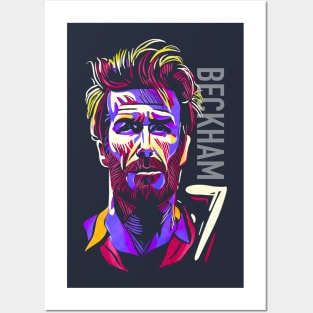 David Beckham popart cartoon Posters and Art